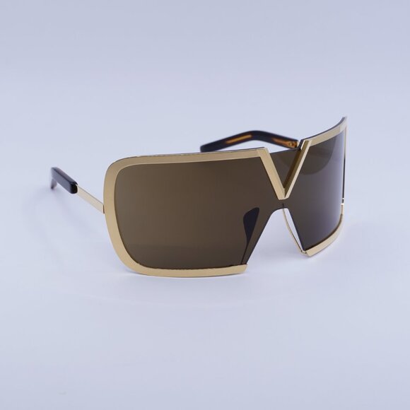 ?️ New Valentino V-ROMASK VLS-120B Sunglasses - Light Gold Frame, Brown Lenses main image 4